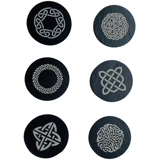 Celtic Knot Welsh Slate Coaster Set Of Six - Giftware Wales