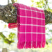 Chequered Check Pink - Pure New Wool Blanket by Tweedmill®