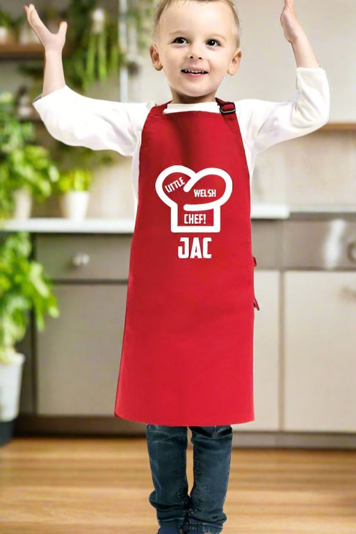 Children's Personalised Apron - Little Welsh Chef! - Giftware Wales