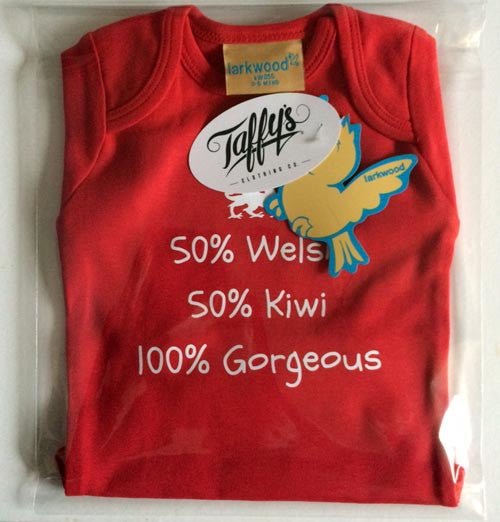 Choose Your Own - 50% Welsh 50% ? 100% Gorgeous Baby Grow - Giftware Wales