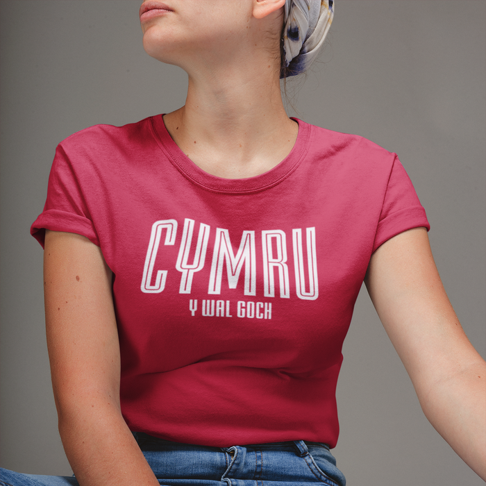 Cymru - Y Wal Goch Womens Welsh T-Shirt