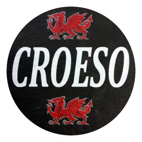 Croeso/ Welcome - Welsh Slate Coaster - Giftware Wales