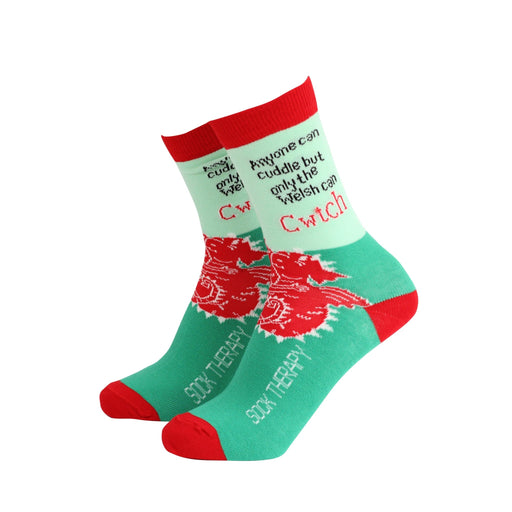 Cwtch (Cuddle) - Womens Welsh Bamboo Socks - Giftware Wales