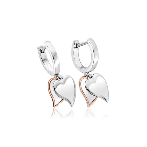 Cwtch Double Heart Drop Earrings by Clogau® - Giftware Wales