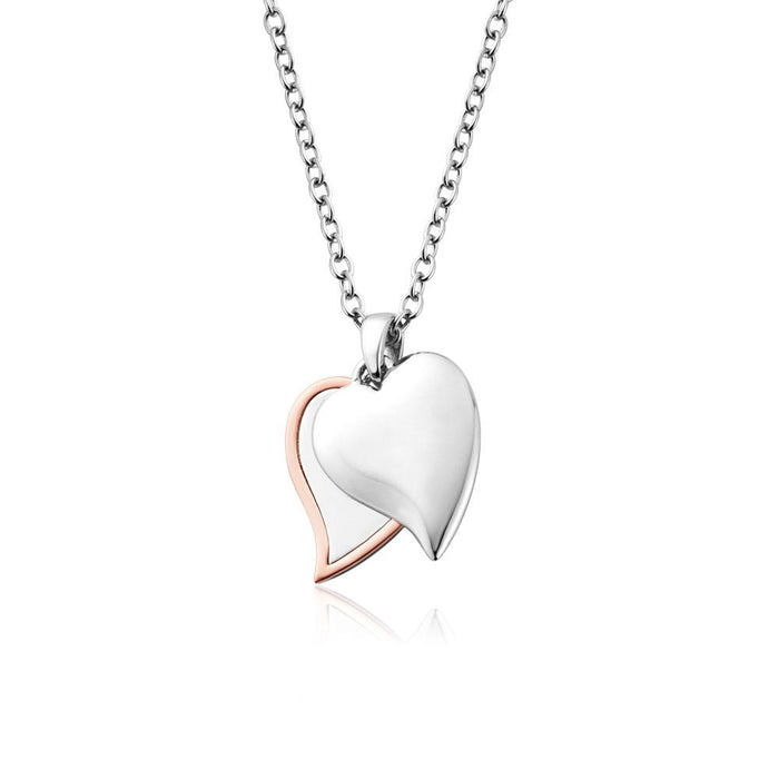 Cwtch Double Heart Drop Pendant by Clogau® - Giftware Wales