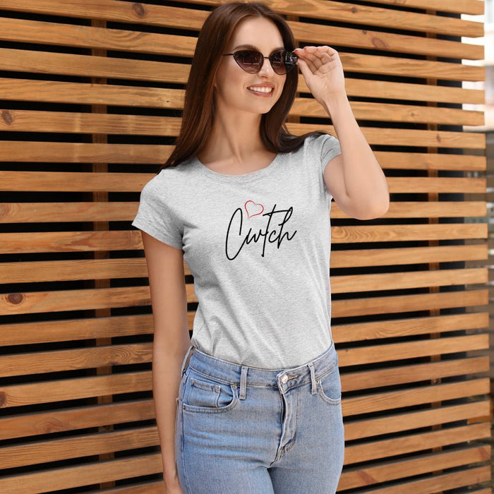 Cwtch Graffiti Heart - Women's Welsh T-Shirt - Giftware Wales