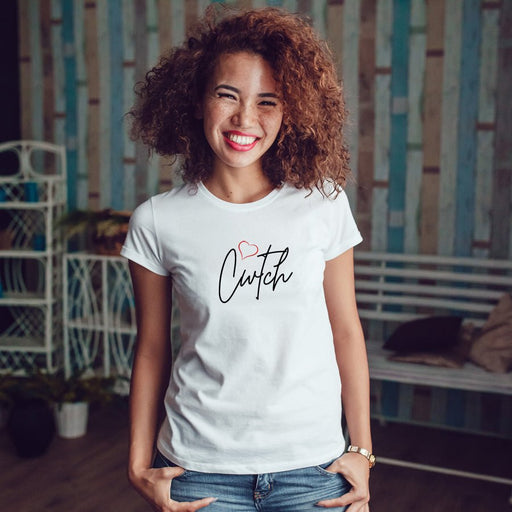 Cwtch Graffiti Heart - Women's Welsh T-Shirt - Giftware Wales