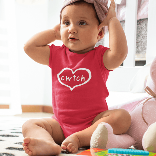 Cwtch Heart Baby Vest - Available in 3 colours - Giftware Wales