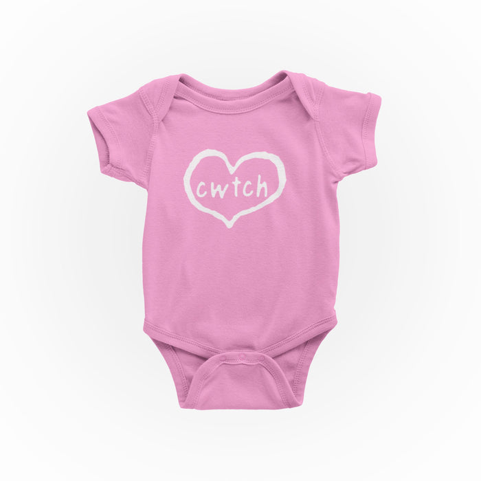 Cwtch Heart Baby Vest - Available in 3 colours - Giftware Wales