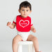 Cwtch Heart - Welsh Baby Bib (Choice Of 4 Colours) - Giftware Wales