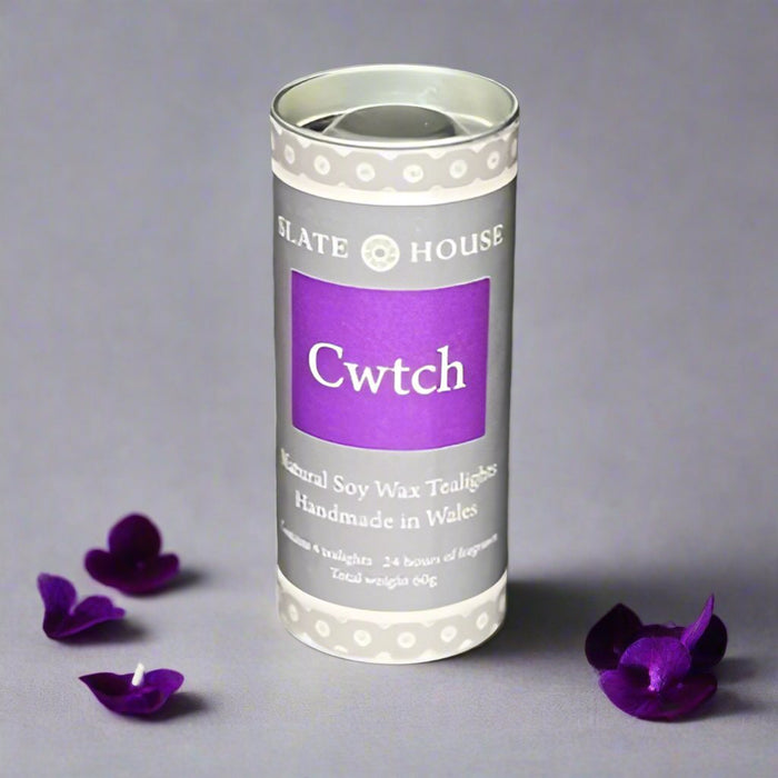 Cwtch Violets Soy Wax - Tea Lights - Giftware Wales