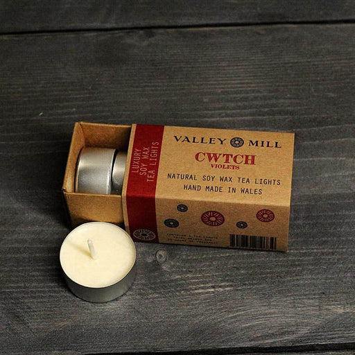 Cwtch Violets Soy Wax - Tea Lights - Giftware Wales