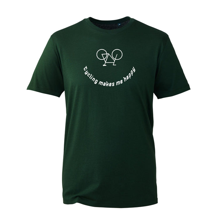 Cycling makes me happy - Organic Cycling T-Shirt - Giftware Wales