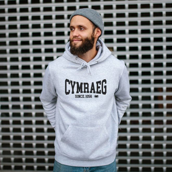 Cymraeg 1056 - Welsh College Hoodie - Giftware Wales