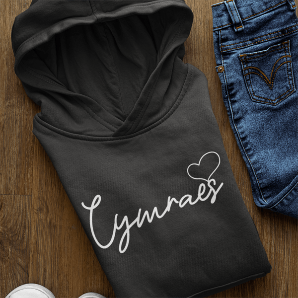 Cymraes Welsh Language - Kids Hoodie - Giftware Wales