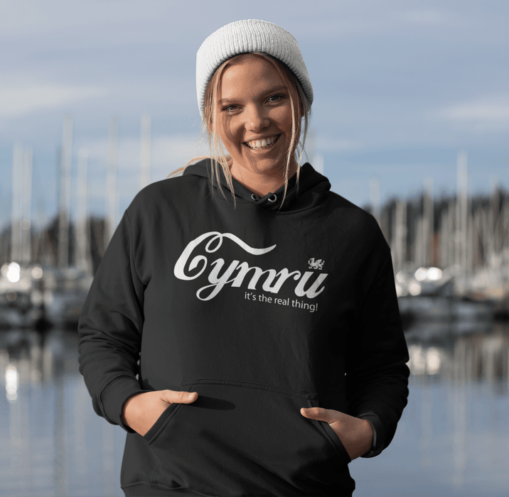 Cymru - It'S The Real Thing! - Ladies Welsh Hoodie - Giftware Wales