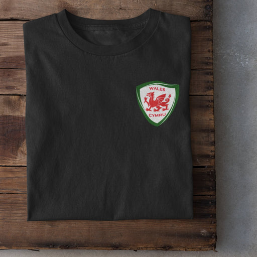 Cymru Shield Football T Shirt - Organic - Giftware Wales