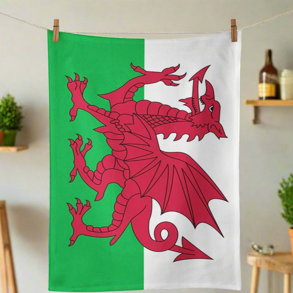 Cymru Welsh Flag T-Towel | Giftware Wales