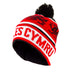 Cymru Wales Knitted Bobble Hat - Black - Giftware Wales