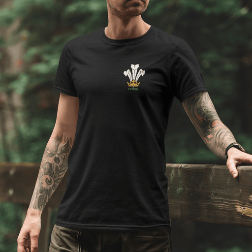 Cymru Welsh Feathers - Rugby T-Shirt - Giftware Wales