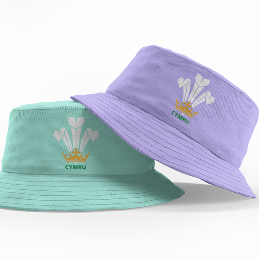 Cymru Welsh Feathers Womens Bucket Hat - Giftware Wales