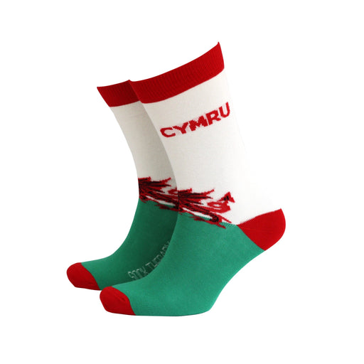 Cymru Welsh Flag – Men’s Bamboo Socks - Giftware Wales