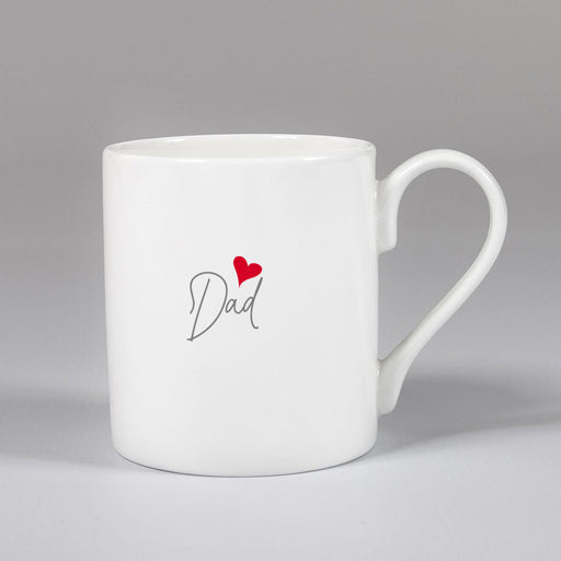 Dad Heart Script Bone China Mug - Giftware Wales