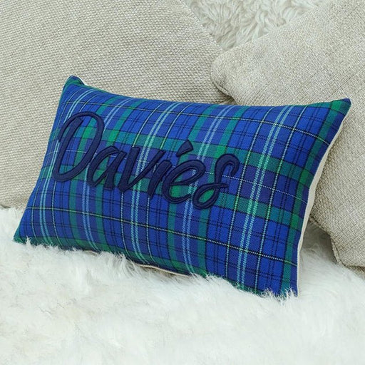 Davies Welsh Tartan Cushion - Giftware Wales