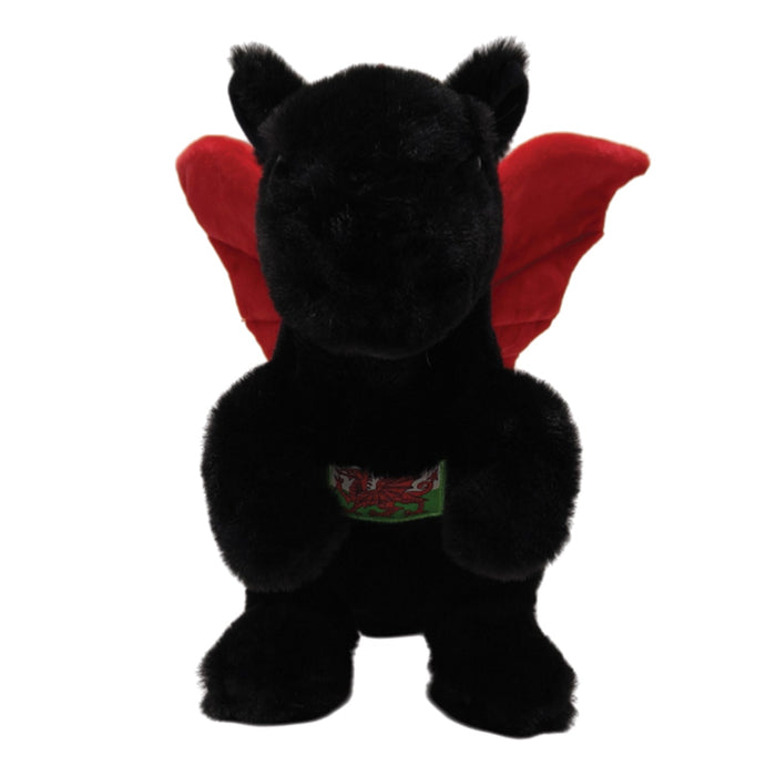 Dewi the Black Plush Welsh Dragon (25cm)