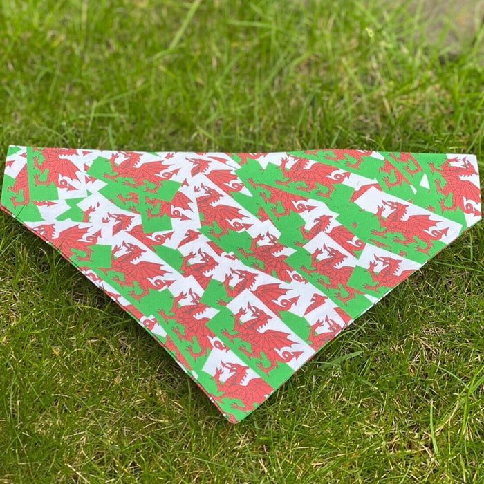 Welsh Flag Bandana for Small Dogs