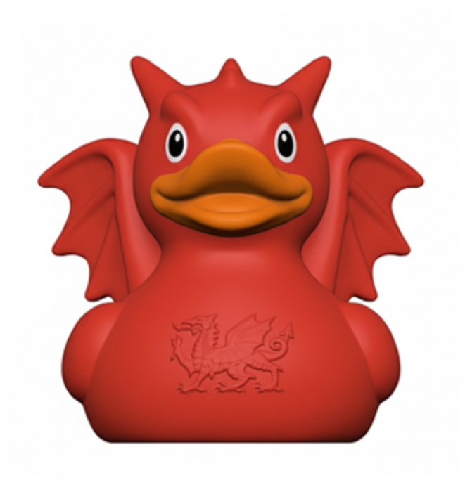 Welsh Dragon Rubber Duck 9cm