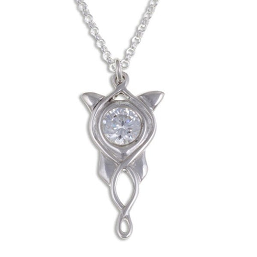 Elvish Star Pendant Clear Crystal - By St Justin (Sp311C) - Giftware Wales