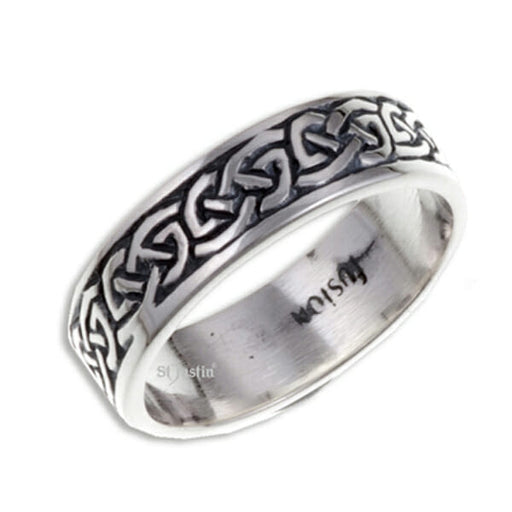 Endless Knot Ring - Narrow - Silver (Sr902) - Giftware Wales