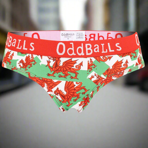 Exclusive Welsh Flag Ladies Briefs - OddBalls® - Giftware Wales