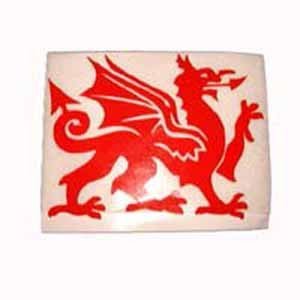 Extra Large Di Cut Welsh Dragon Sticker - Giftware Wales