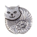 Fat Cat Brooch By St. Justin (Pb598) - Giftware Wales