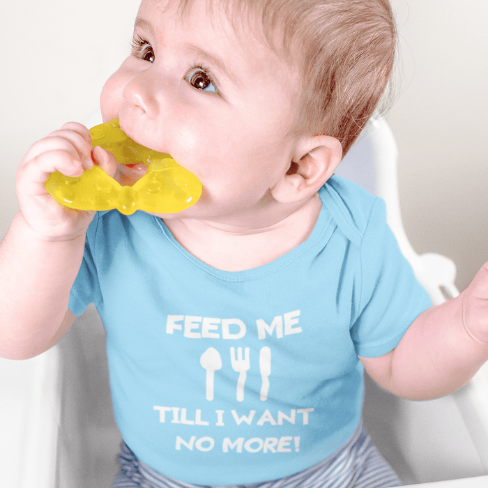 Feed Me Till I Want No More - Welsh Baby Grow - Giftware Wales