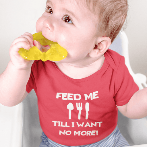 Feed Me Till I Want No More - Welsh Baby Grow - Giftware Wales