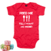 Feed Me Till I Want No More - Welsh Baby Grow - Giftware Wales