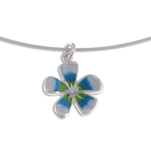 Fleur Small Silver Pendant By St Justin (Sp446) - Giftware Wales