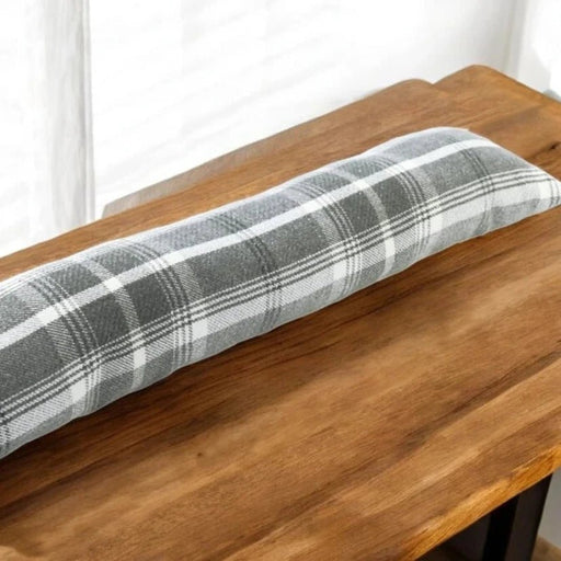 Grey balmoral check Draught Excluder - Giftware Wales