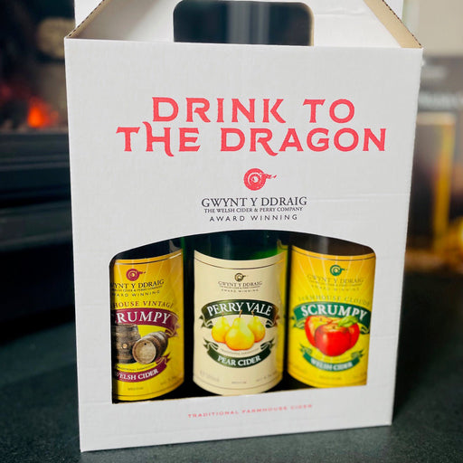 Gwynt y Ddraig Scrumpy, Cider & Perry Collection Gift Box - Giftware Wales