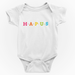 hapus (happy) - Welsh Baby Grow - Giftware Wales