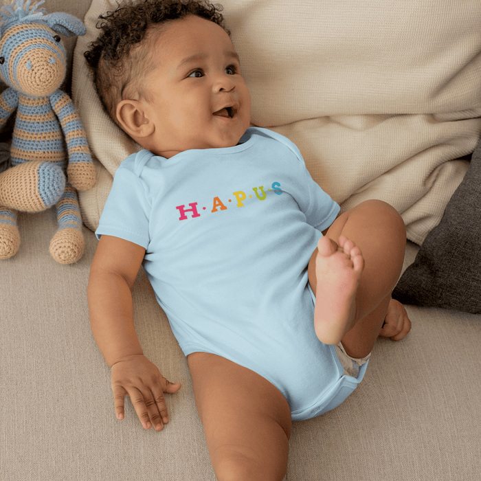 hapus (happy) - Welsh Baby Grow - Giftware Wales