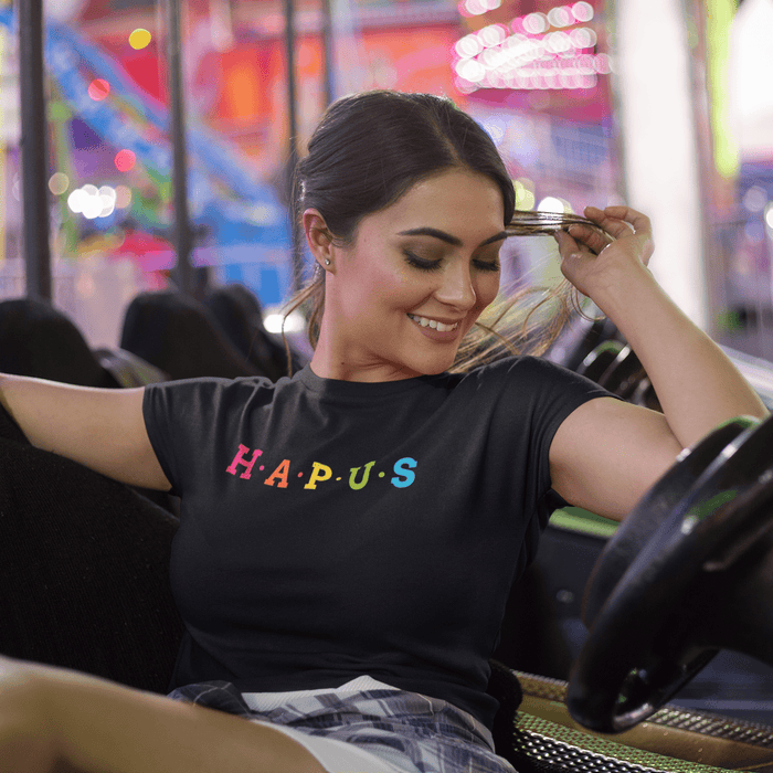 Hapus (Happy) Womens T Shirt - Giftware Wales