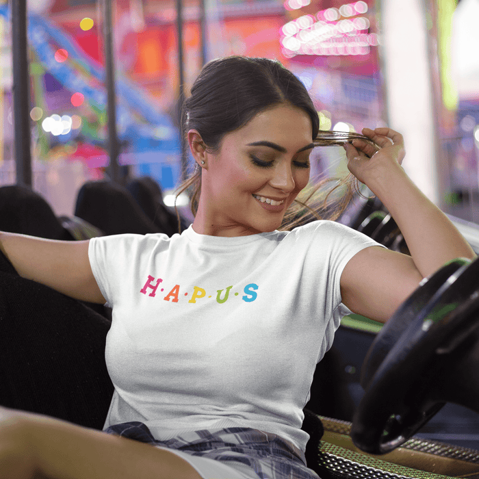 Hapus (Happy) Womens T Shirt - Giftware Wales