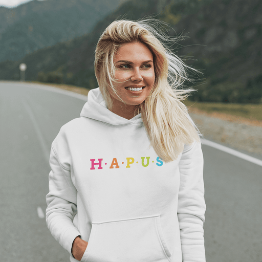 HAPUS (Happy) Womens Welsh Language Hoodie - Giftware Wales