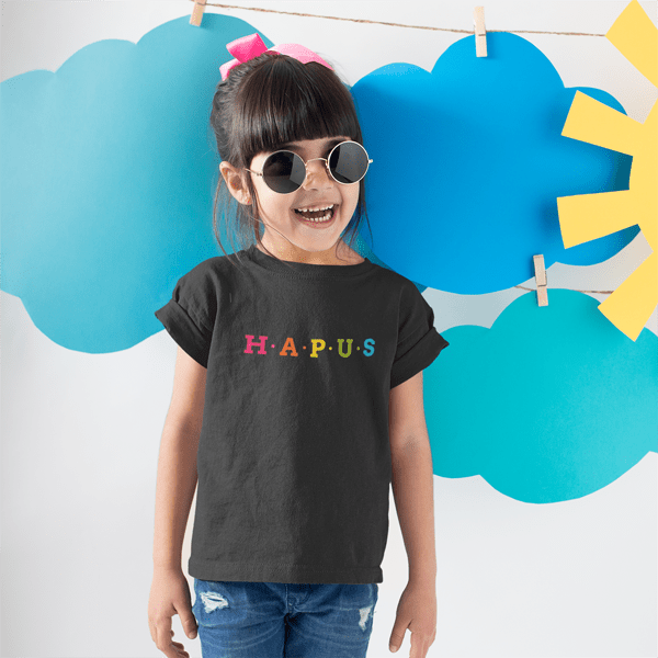 Hapus Welsh Language - Girls T Shirt - Giftware Wales