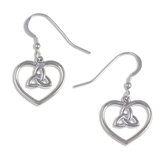 Heart earrings with 3 loop knot (JSE12) - Giftware Wales
