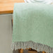 Herringbone Silver Grey & Laurel Green - Pure New Wool Blanket by Tweedmill® - Giftware Wales